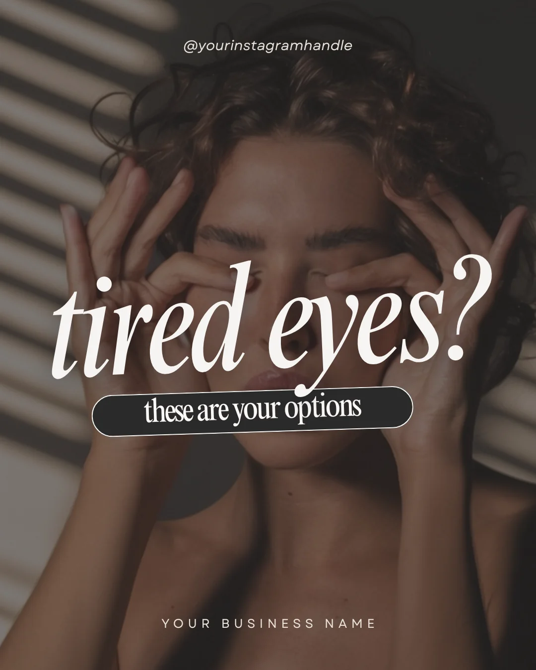 Med spa template — treating tired eyes