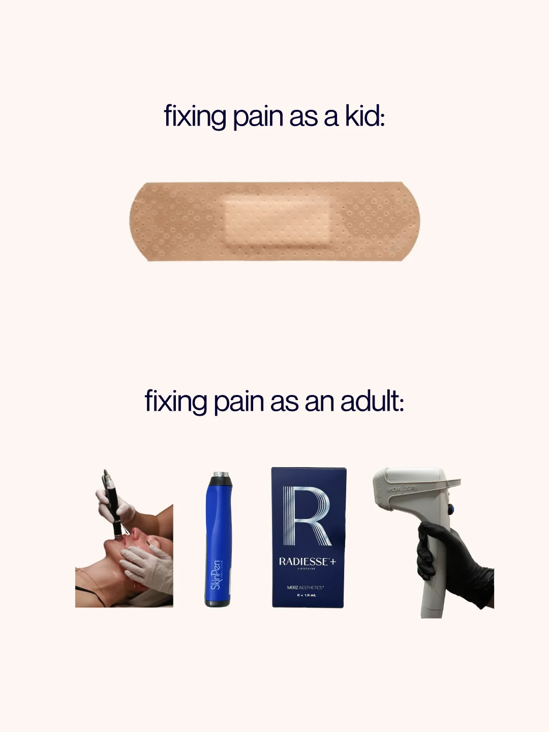 Trend template — fixing pain as a kid vs as an adult